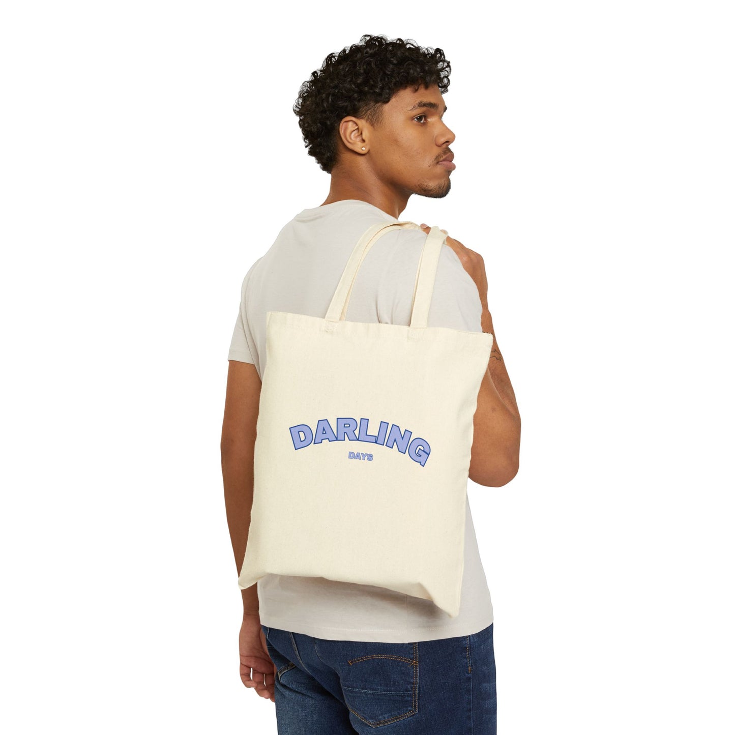 Darling Days Canvas Tote – Cute Pastel Graphic Cotton Bag