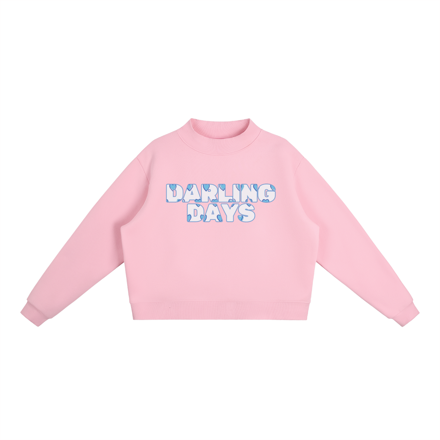 Darling Blue Hearts Mockneck