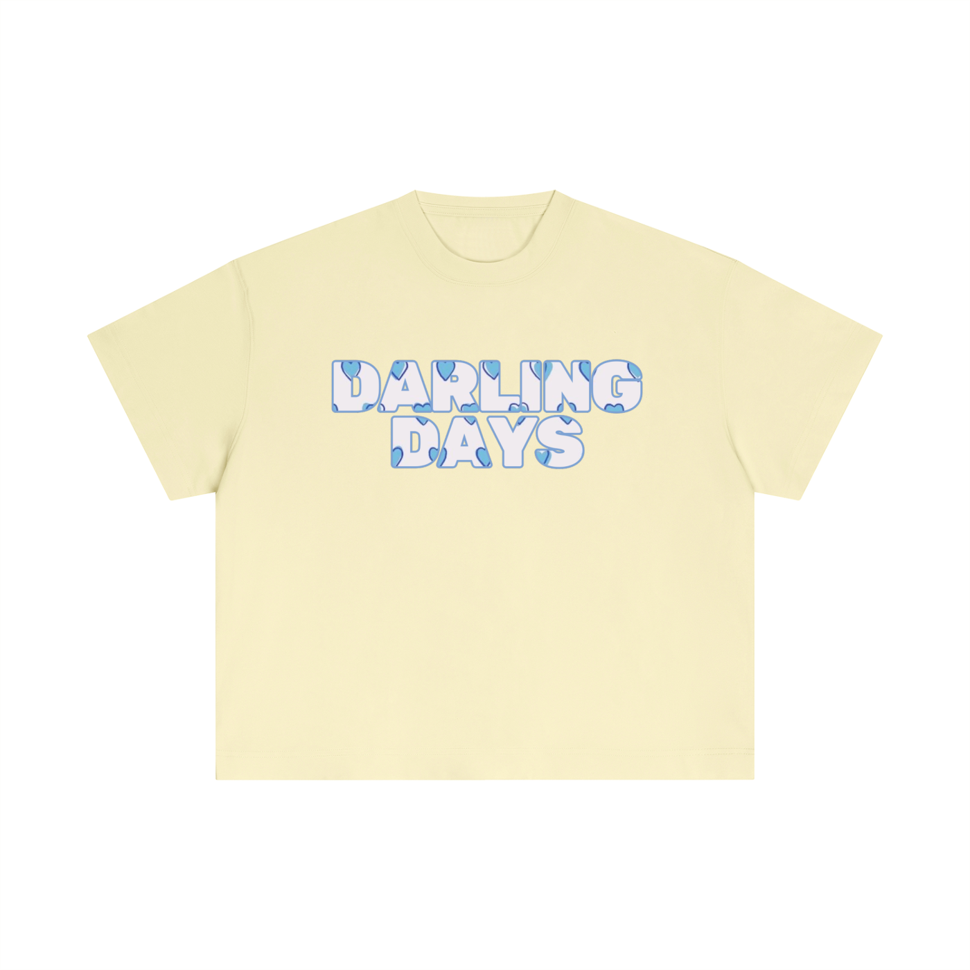 Darling Blue Hearts Boxy Tee
