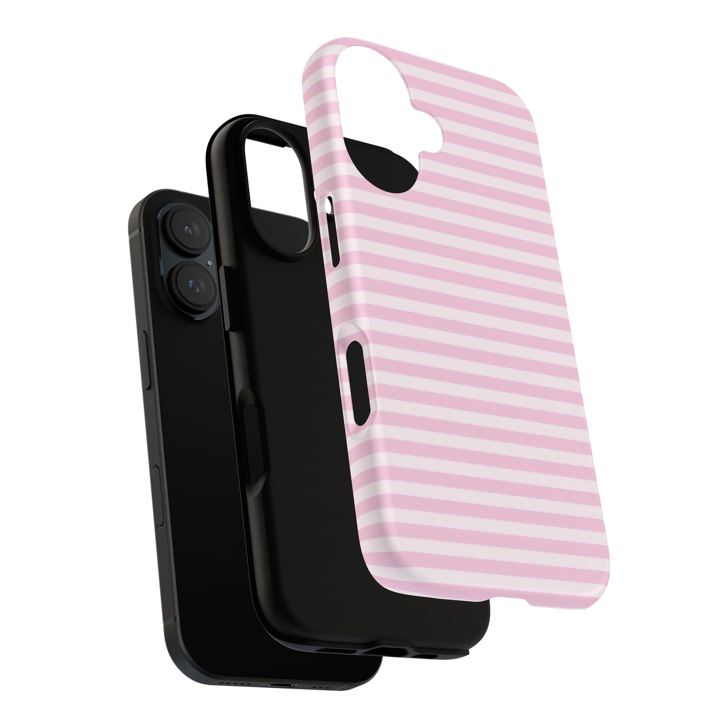 Pink Striped Phone Case — Cute 'Tough Cases' Protective Cover