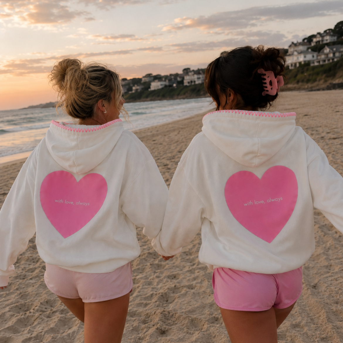 *SAMPLE SALE* With Love Hoodie in White