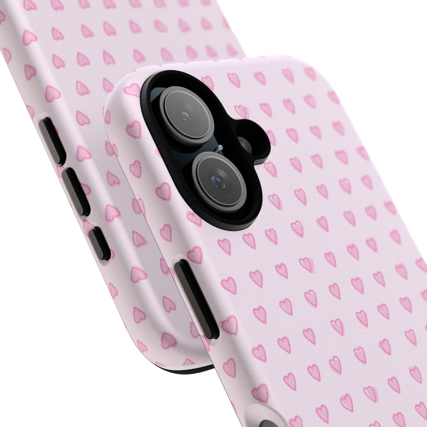 Light Pink Hearts Phone Case — 'Tough Cases' Stylish Protective Cover
