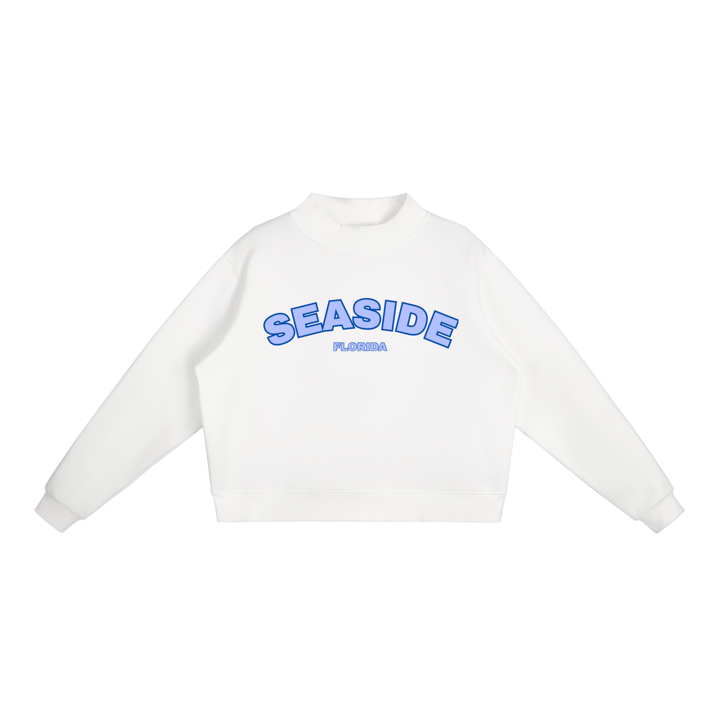 Blue Seaside Mockneck