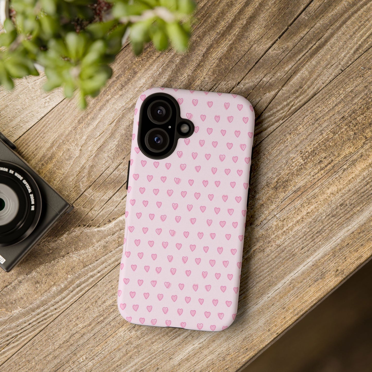 Light Pink Hearts Phone Case — 'Tough Cases' Stylish Protective Cover