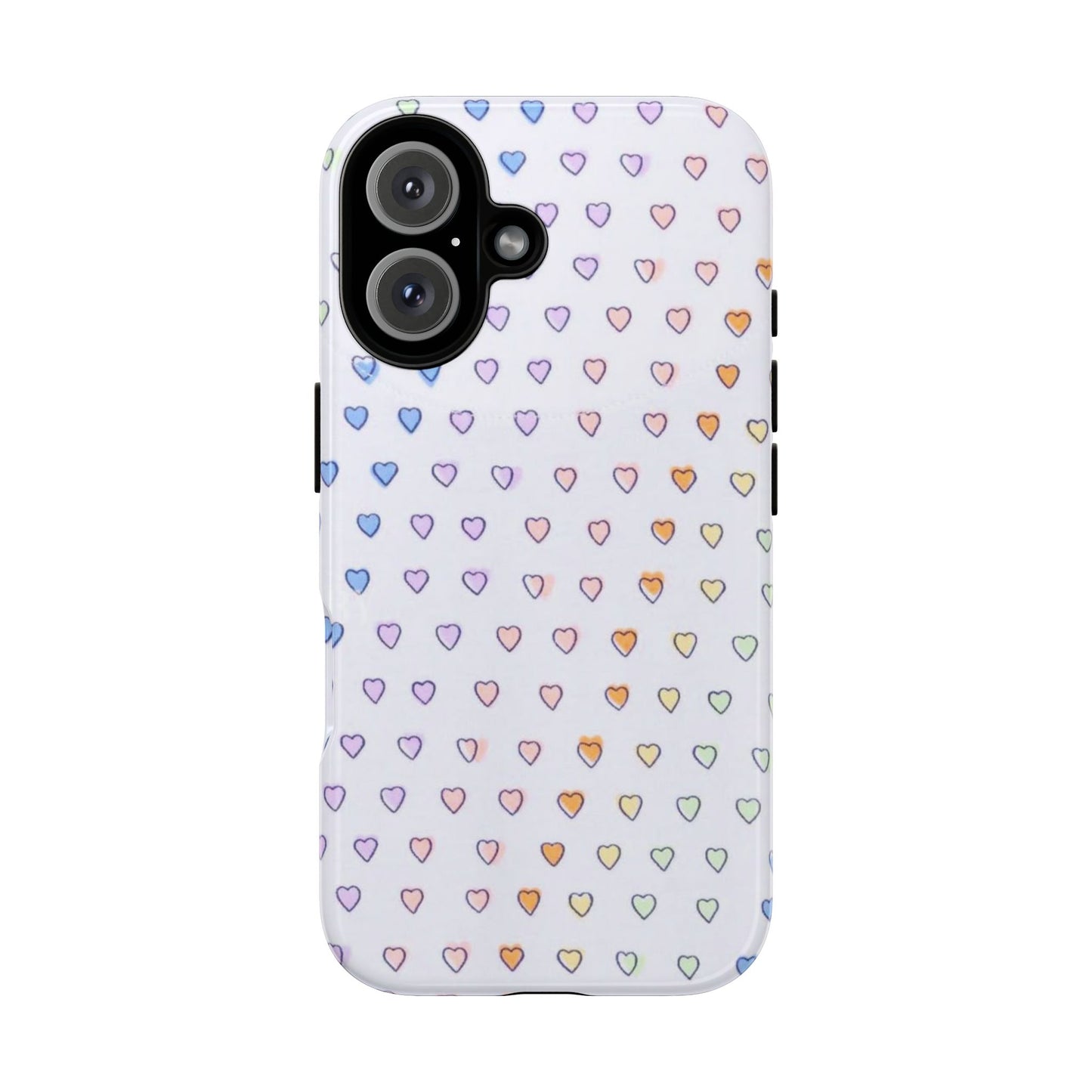 Preppy Pastel Rainbow Hearts Phone Case — Tough Cases