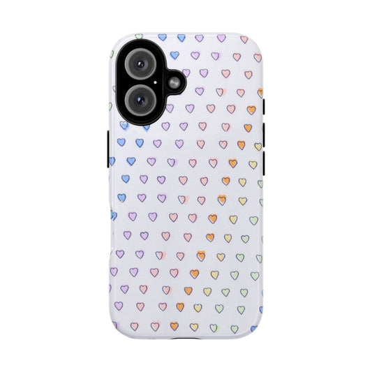 Preppy Pastel Rainbow Hearts Phone Case — Tough Cases