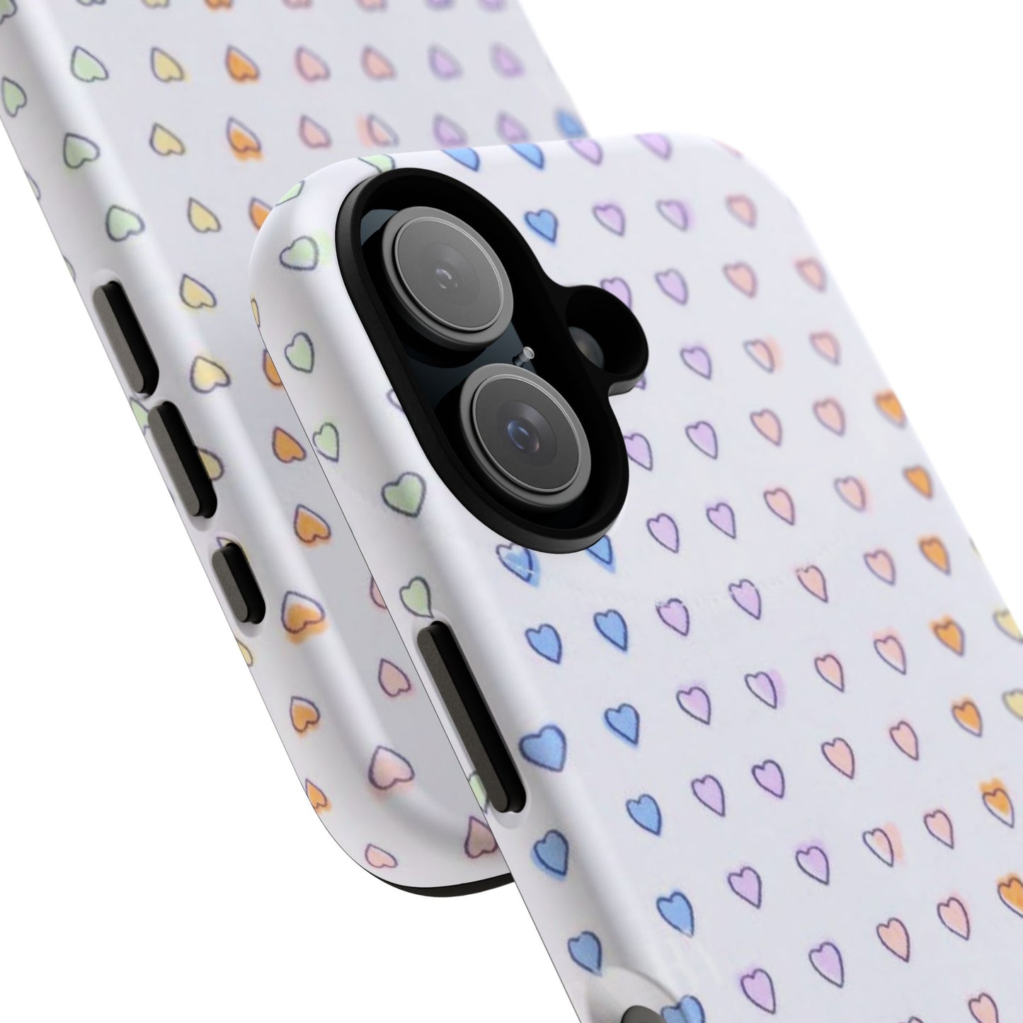 Preppy Pastel Rainbow Hearts Phone Case — Tough Cases