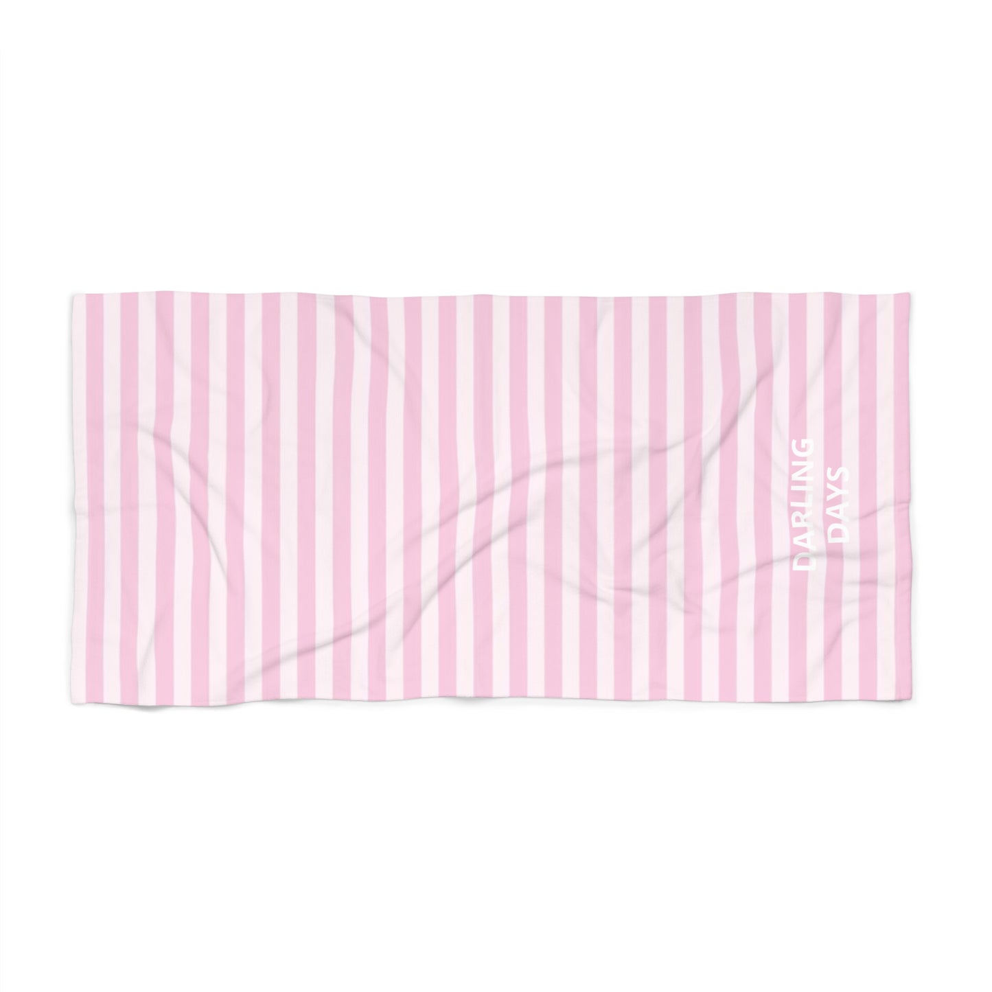 Pink Stripe Beach Towel — Lightweight Summer Pool & Seaside Towel