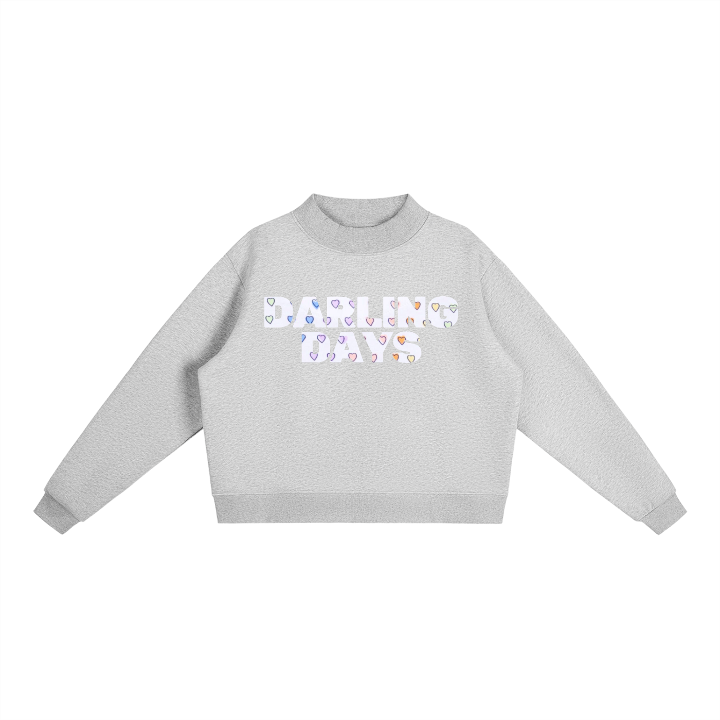 Darling Rainbow Hearts Mockneck