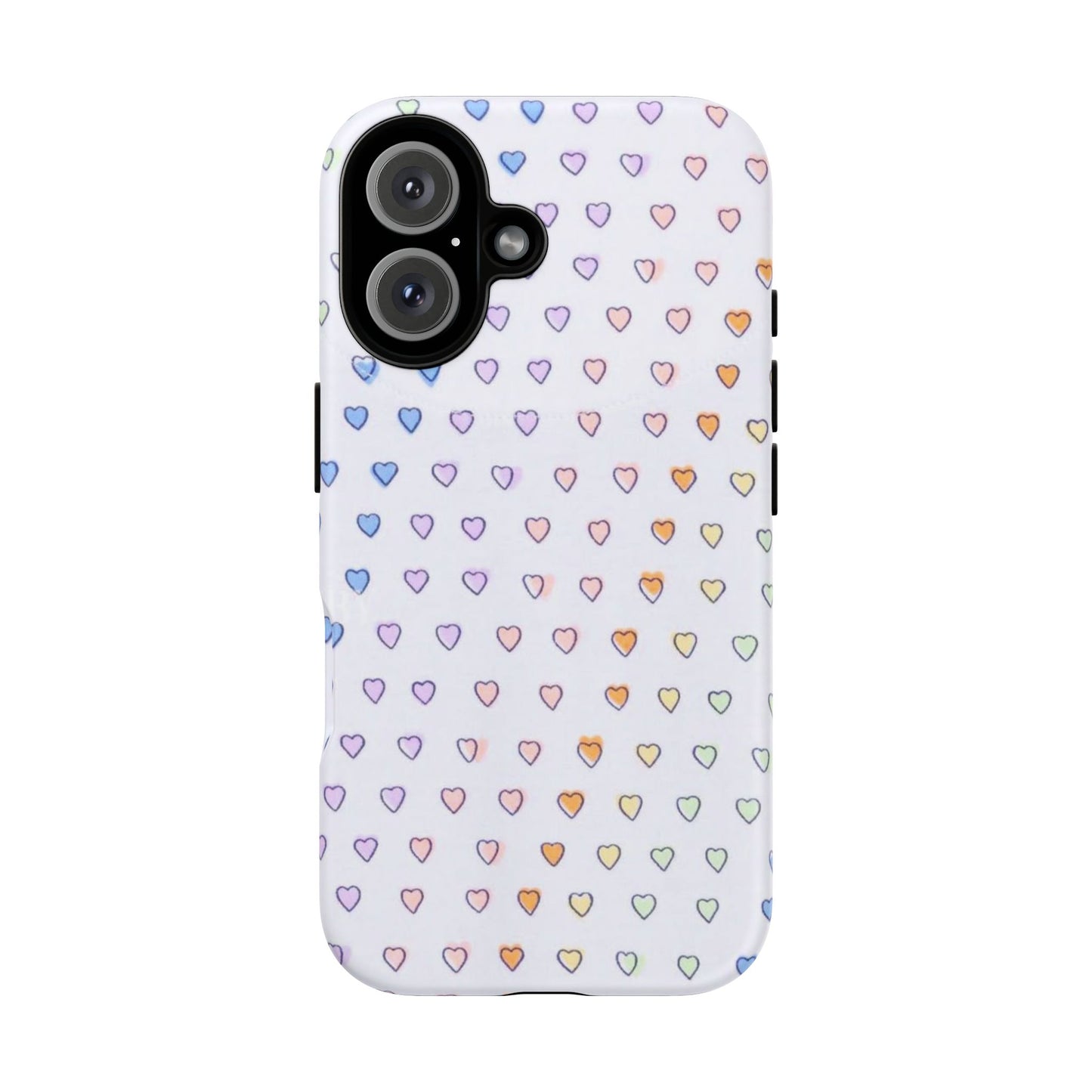 Preppy Pastel Rainbow Hearts Phone Case — Tough Cases