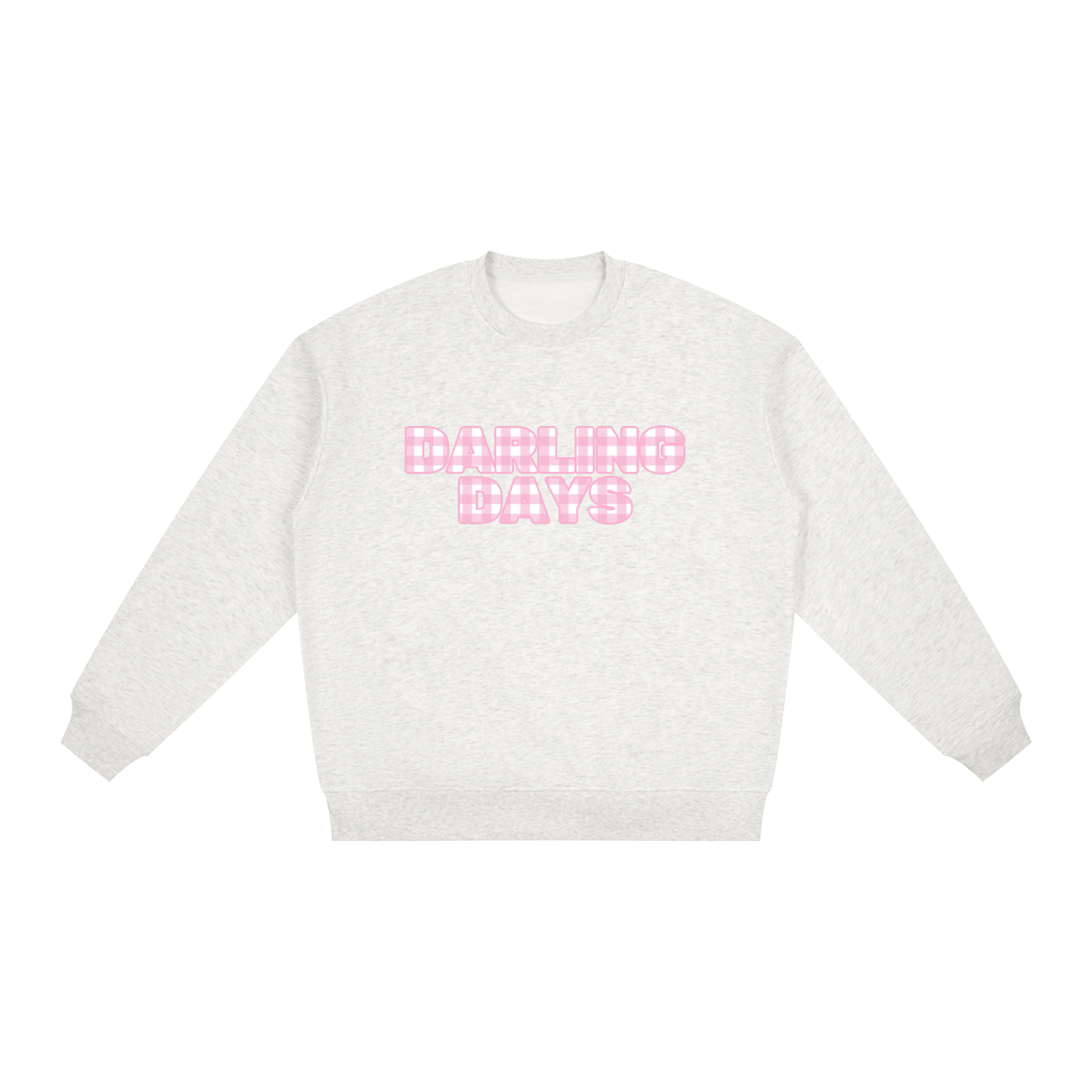 Darling Pink Check Crewneck