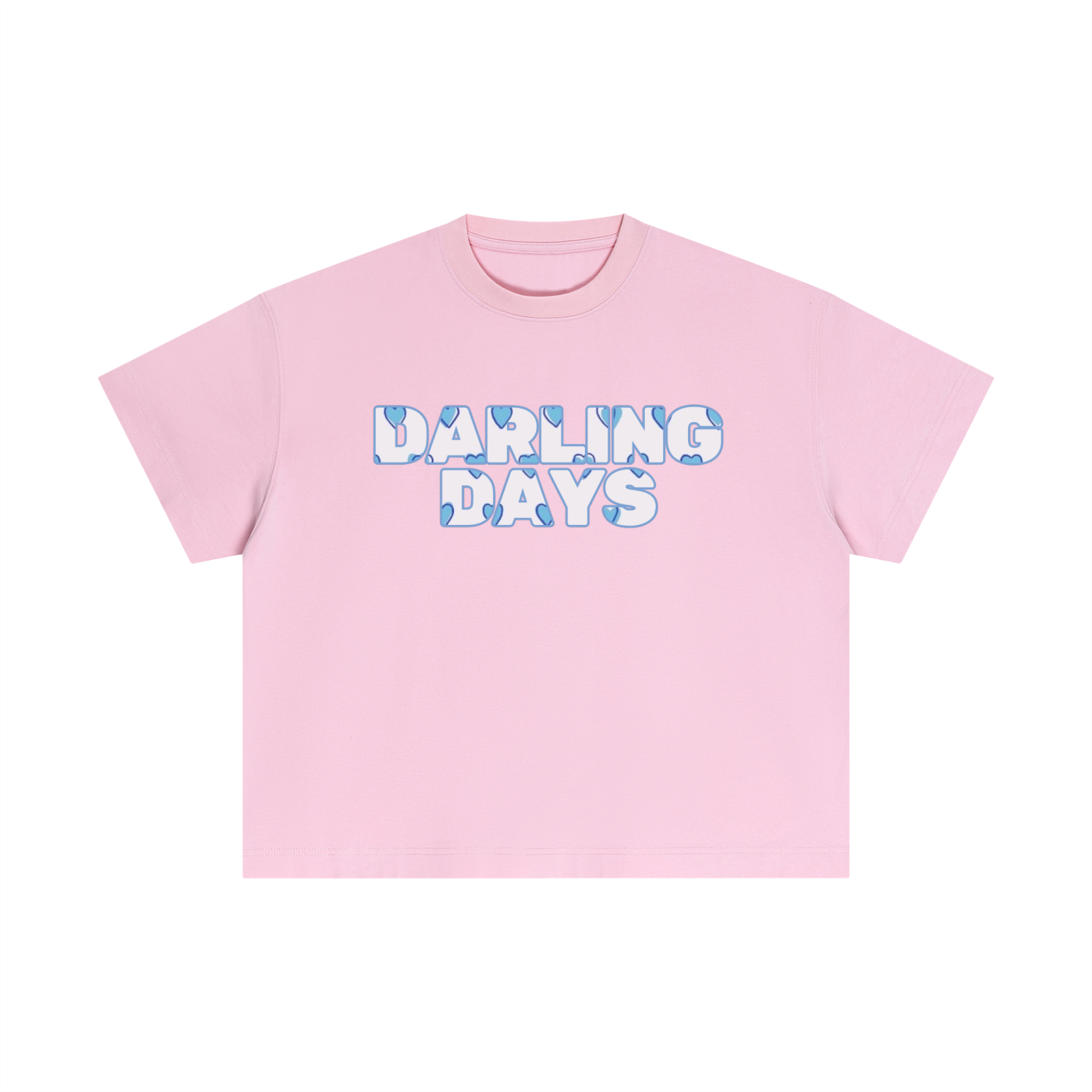 Darling Blue Hearts Boxy Tee