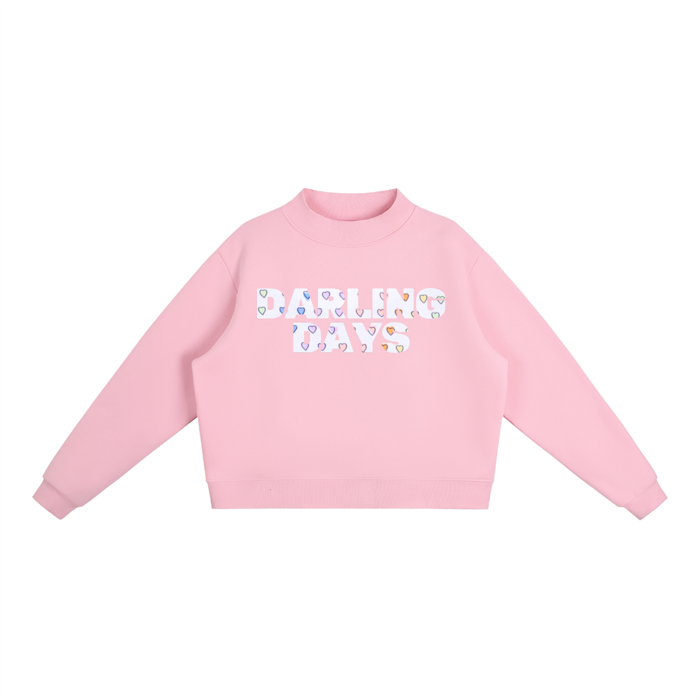 Darling Rainbow Hearts Mockneck