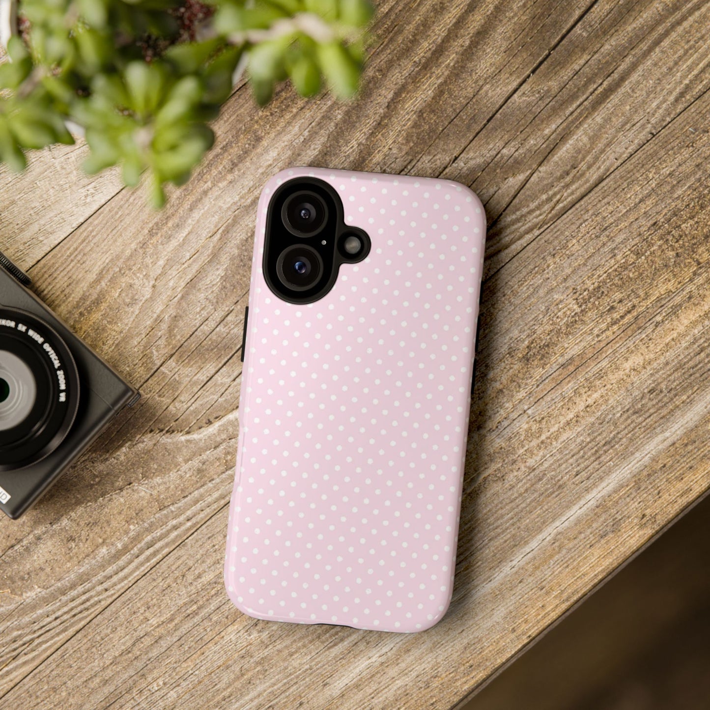 Pink Polka Dot Phone Case — 'Tough Cases' Stylish Protective Cover