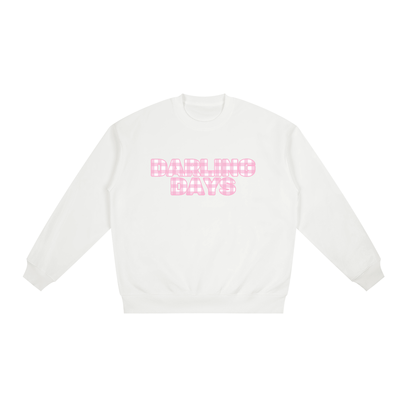 Darling Pink Check Crewneck