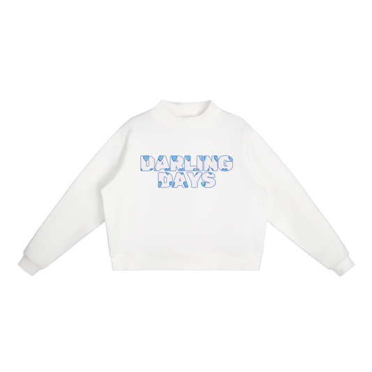 Darling Blue Hearts Mockneck