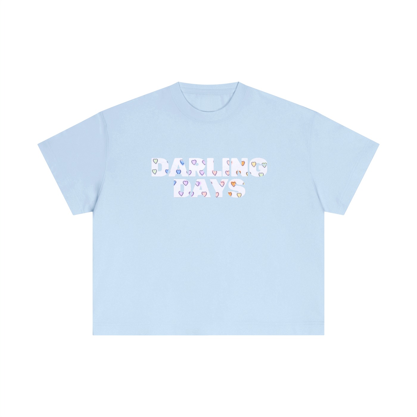 Darling Rainbow Hearts Boxy Tee