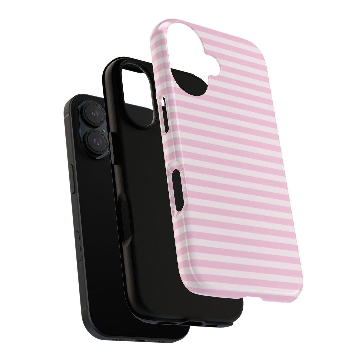 Pink Striped Phone Case — Cute 'Tough Cases' Protective Cover