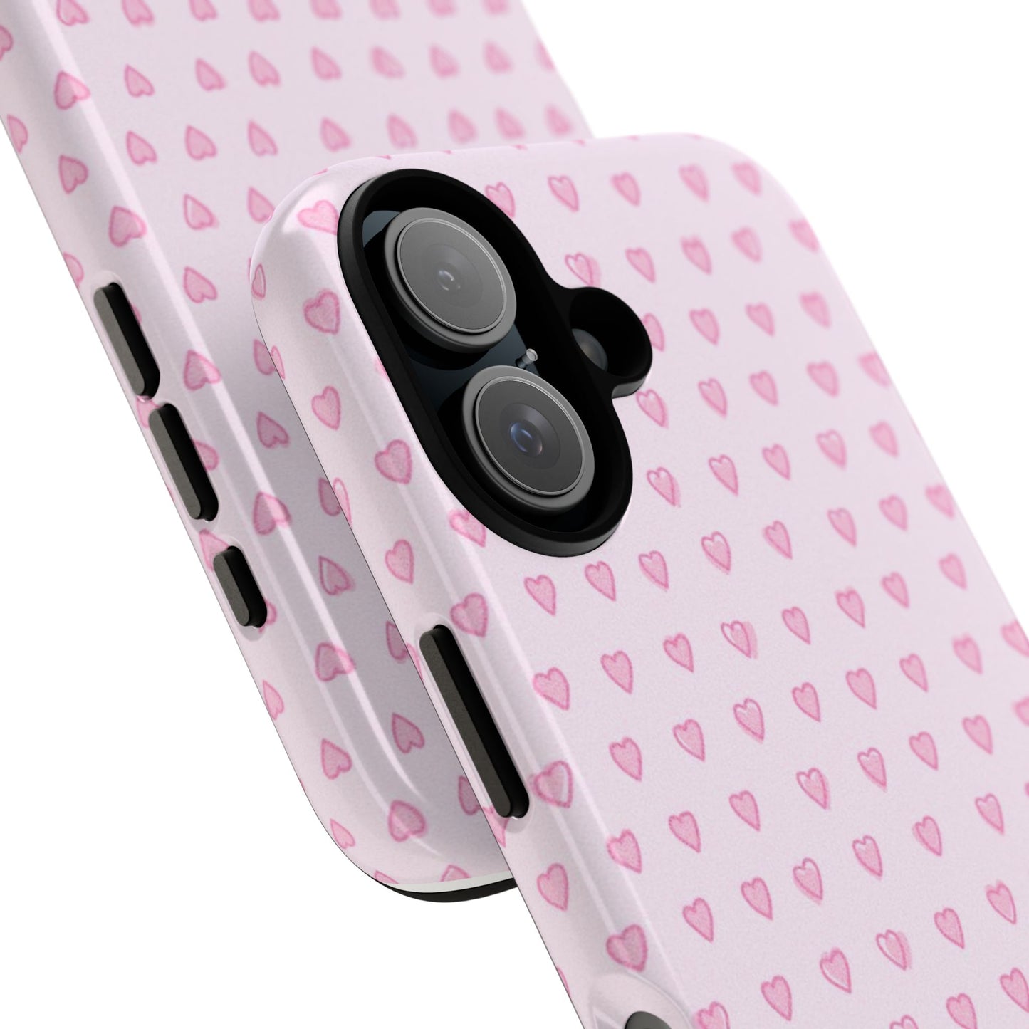 Light Pink Hearts Phone Case — 'Tough Cases' Stylish Protective Cover