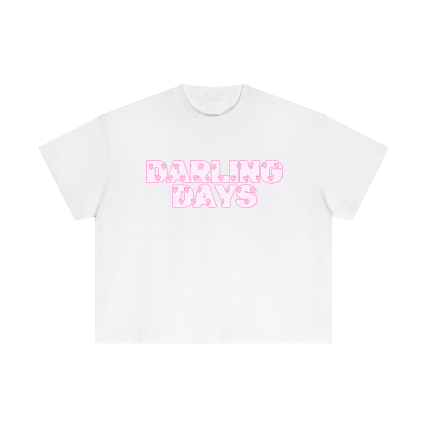 Darling Pink Hearts Boxy Tee