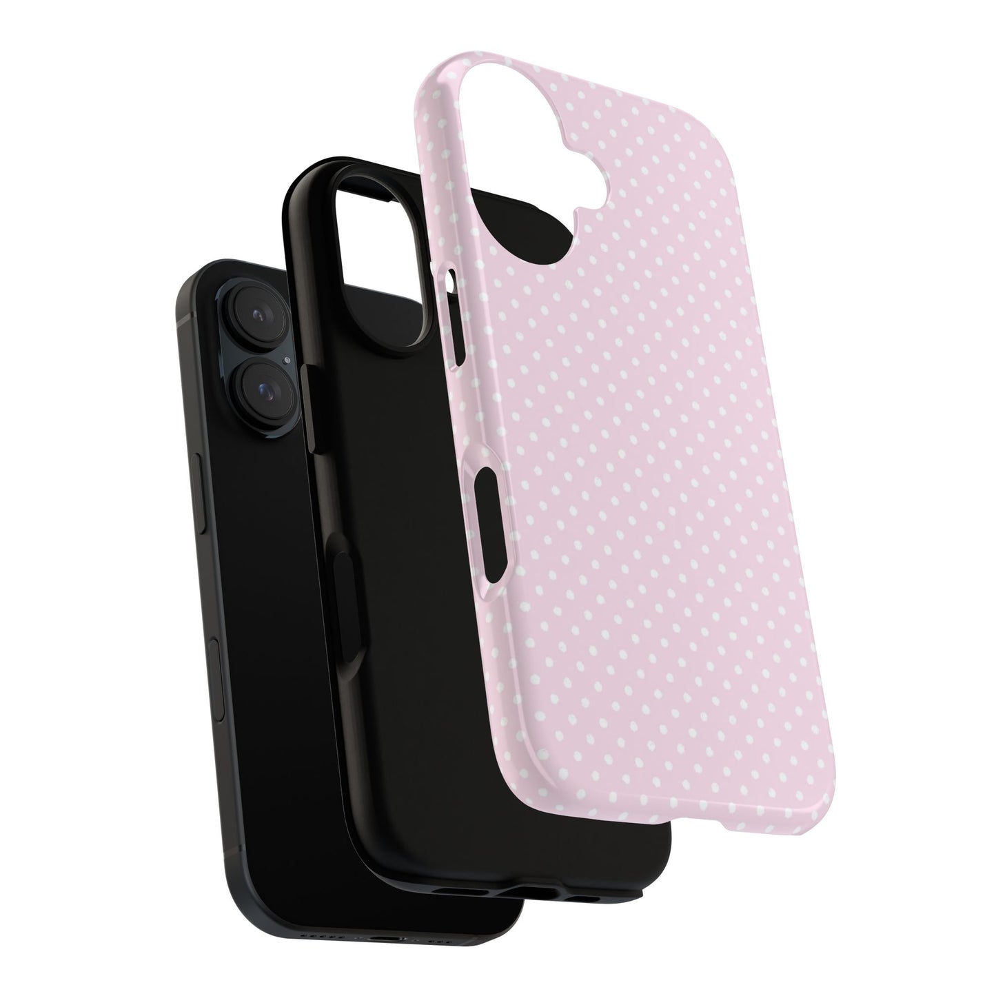 Pink Polka Dot Phone Case — 'Tough Cases' Stylish Protective Cover