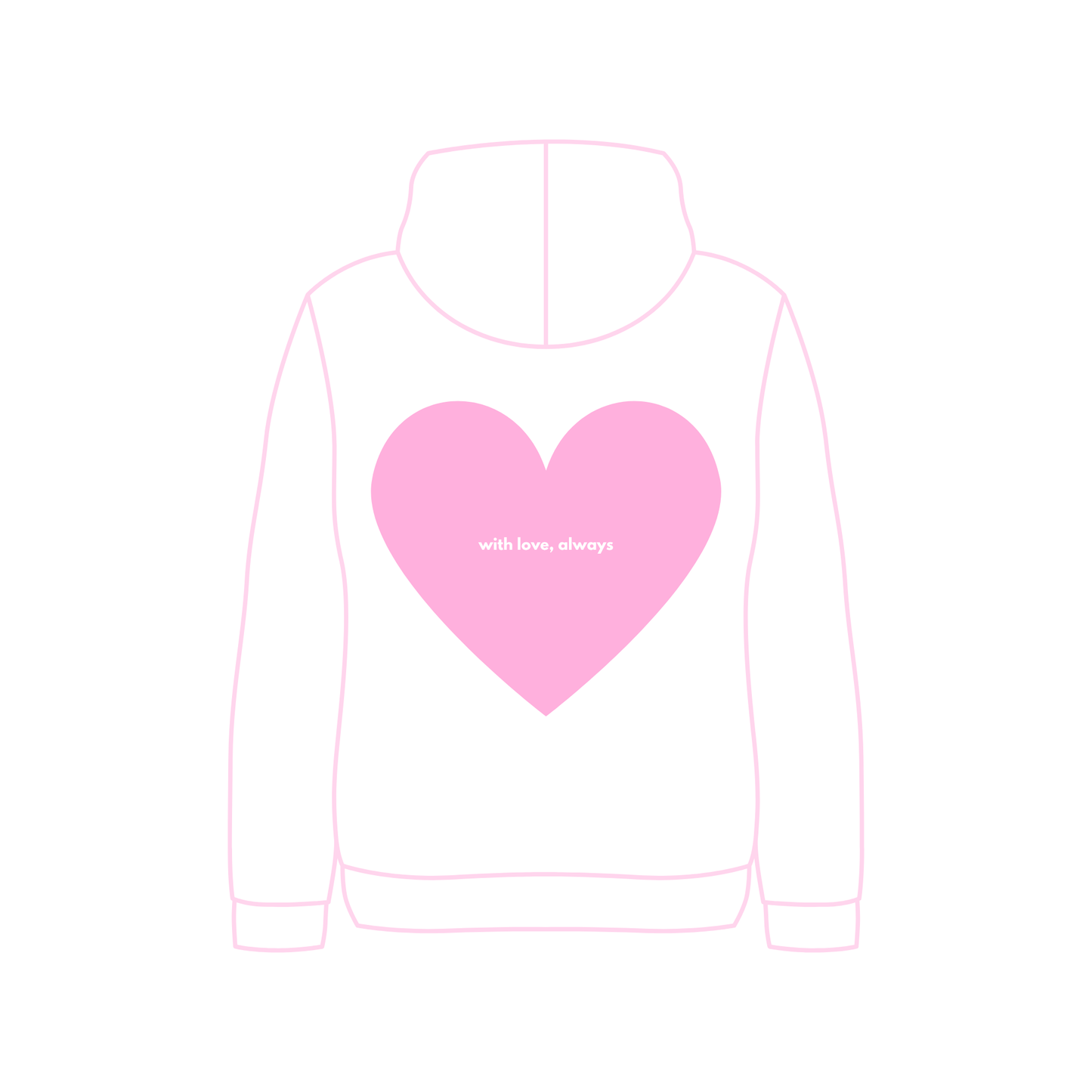 *SAMPLE SALE* With Love Hoodie in White