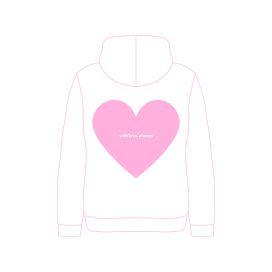 *SAMPLE SALE* With Love Hoodie in White