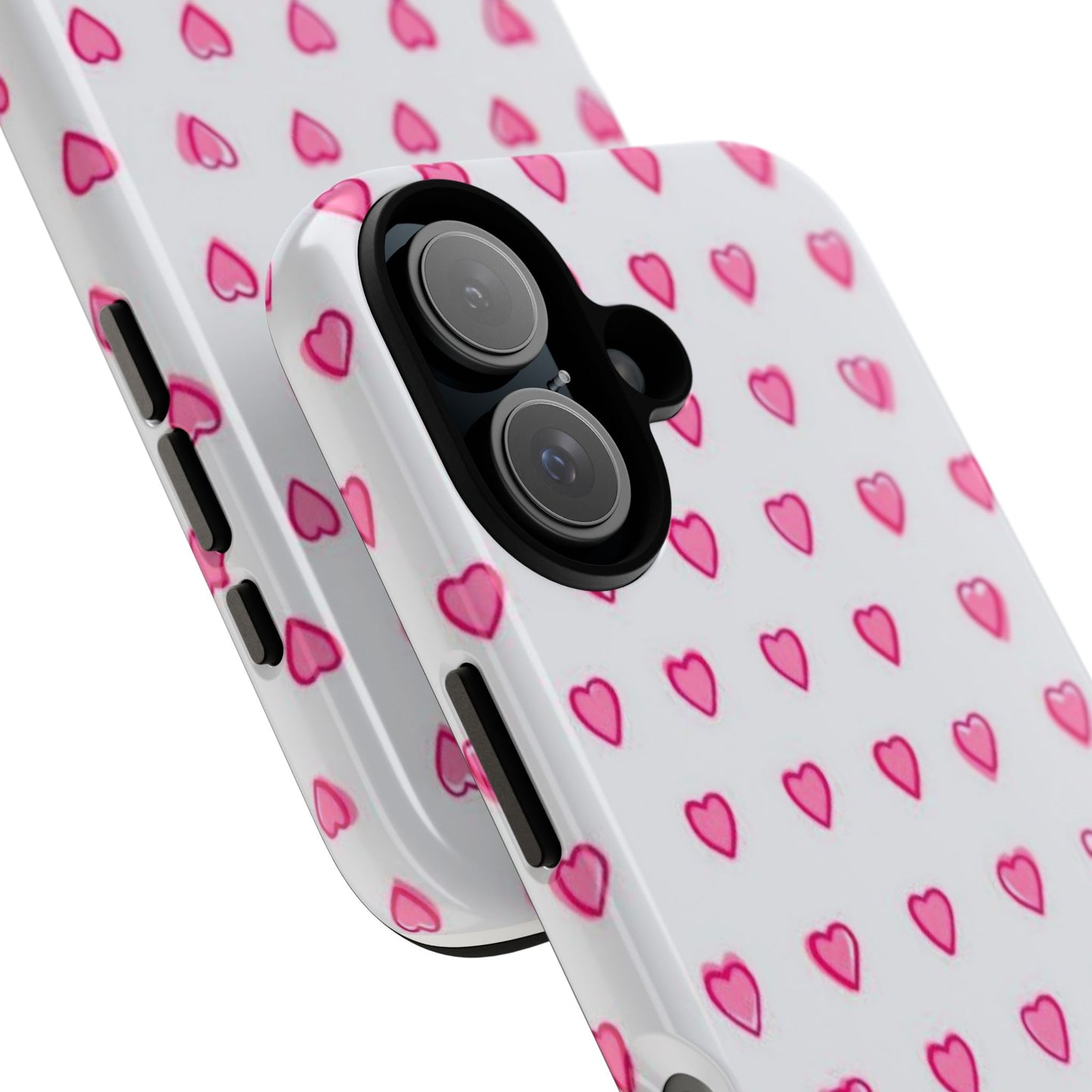 Pink Preppy Hearts Phone Case — Tough Cases
