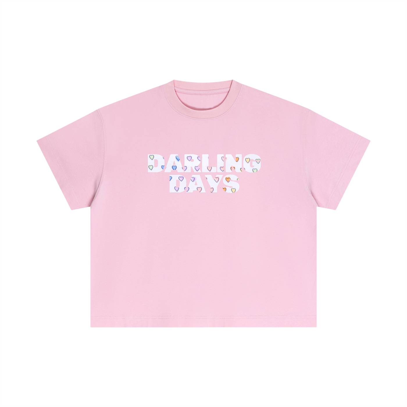 Darling Rainbow Hearts Boxy Tee