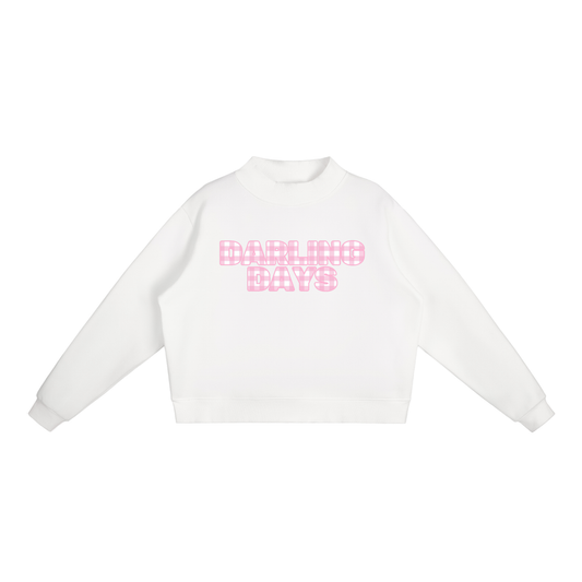 Pink Check Darling Mockneck