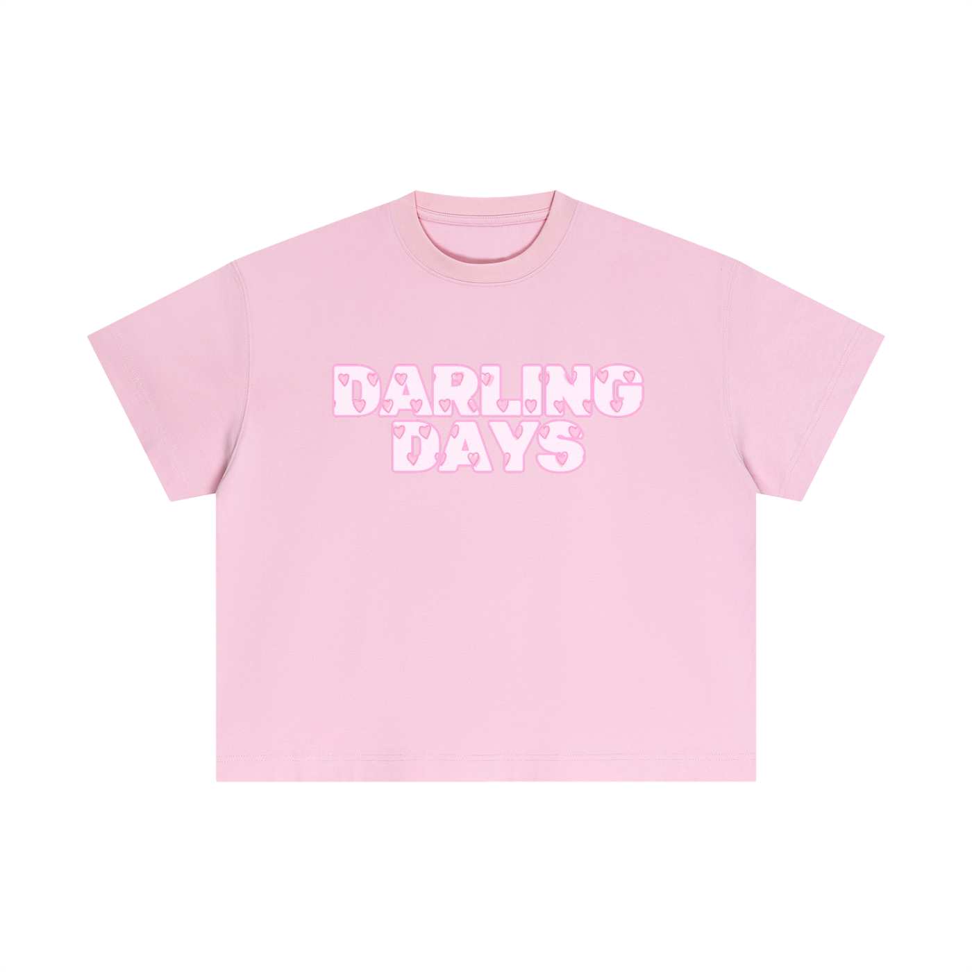 Darling Pink Hearts Boxy Tee