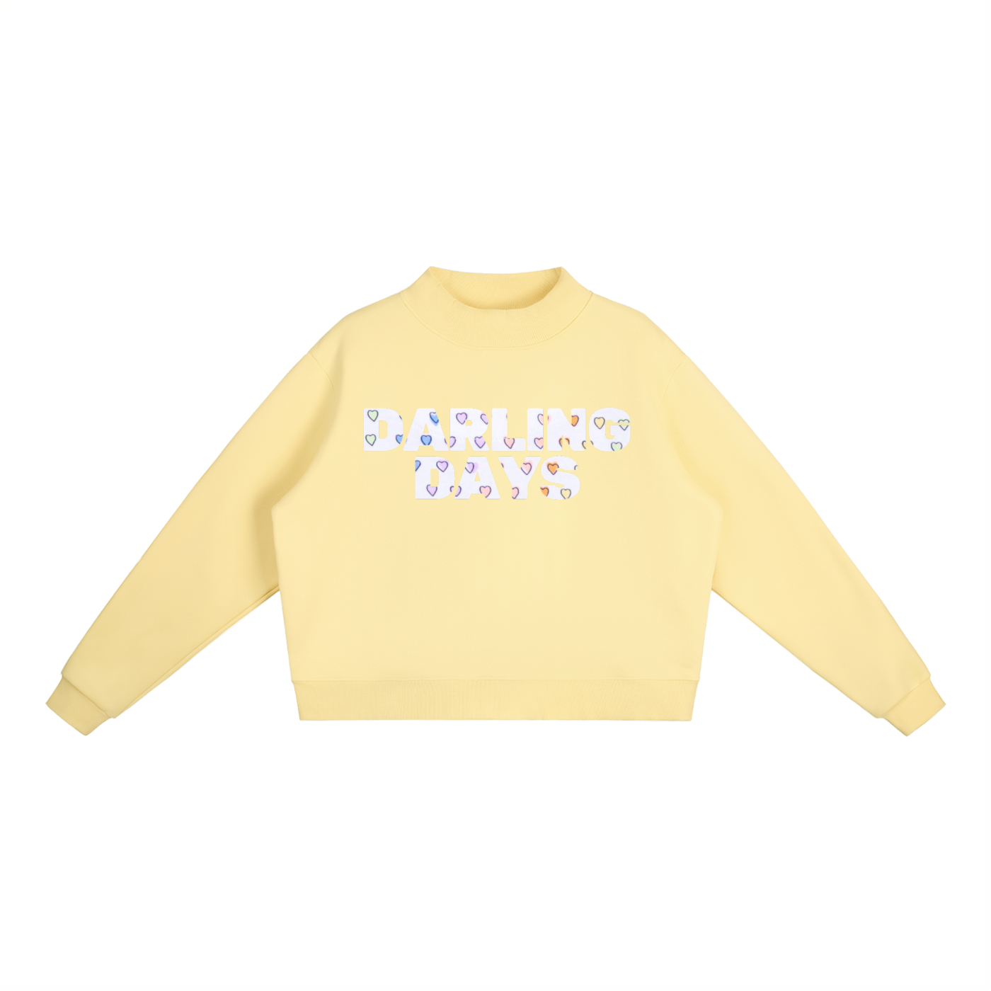 Darling Rainbow Hearts Mockneck