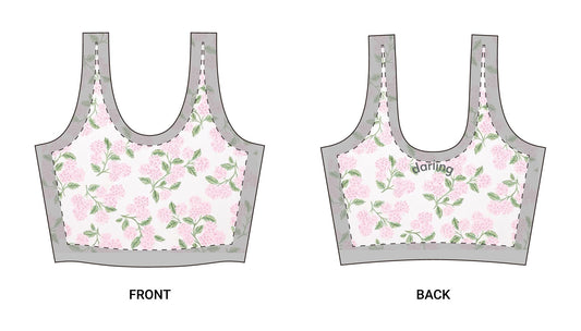 Floral Print Sports Bra — Pink All-Over-Print Activewear