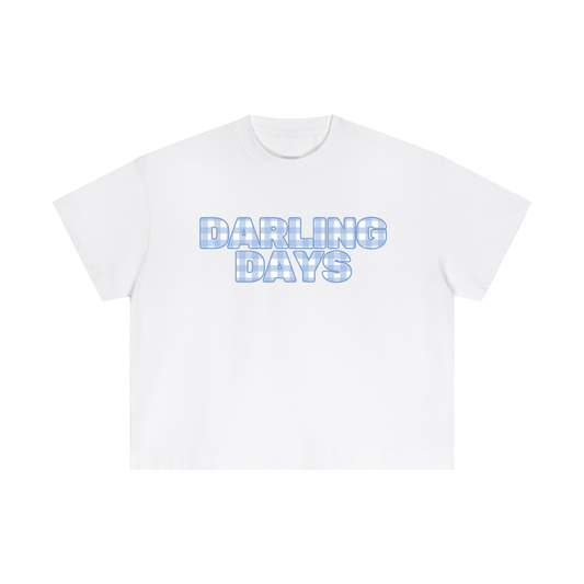 Darling Blue Check Boxy Tee