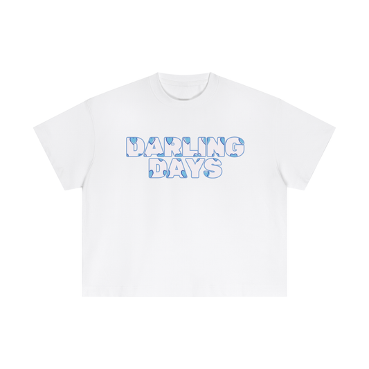 Darling Blue Hearts Boxy Tee