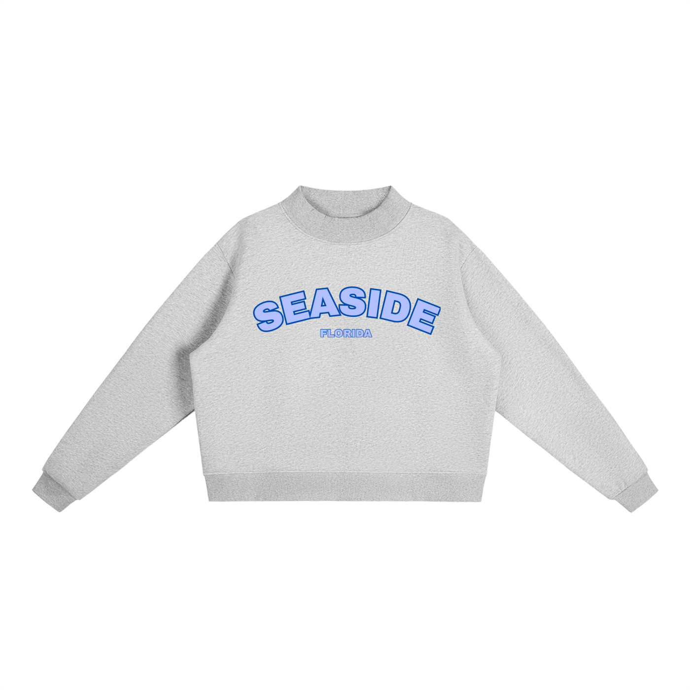 Blue Seaside Mockneck