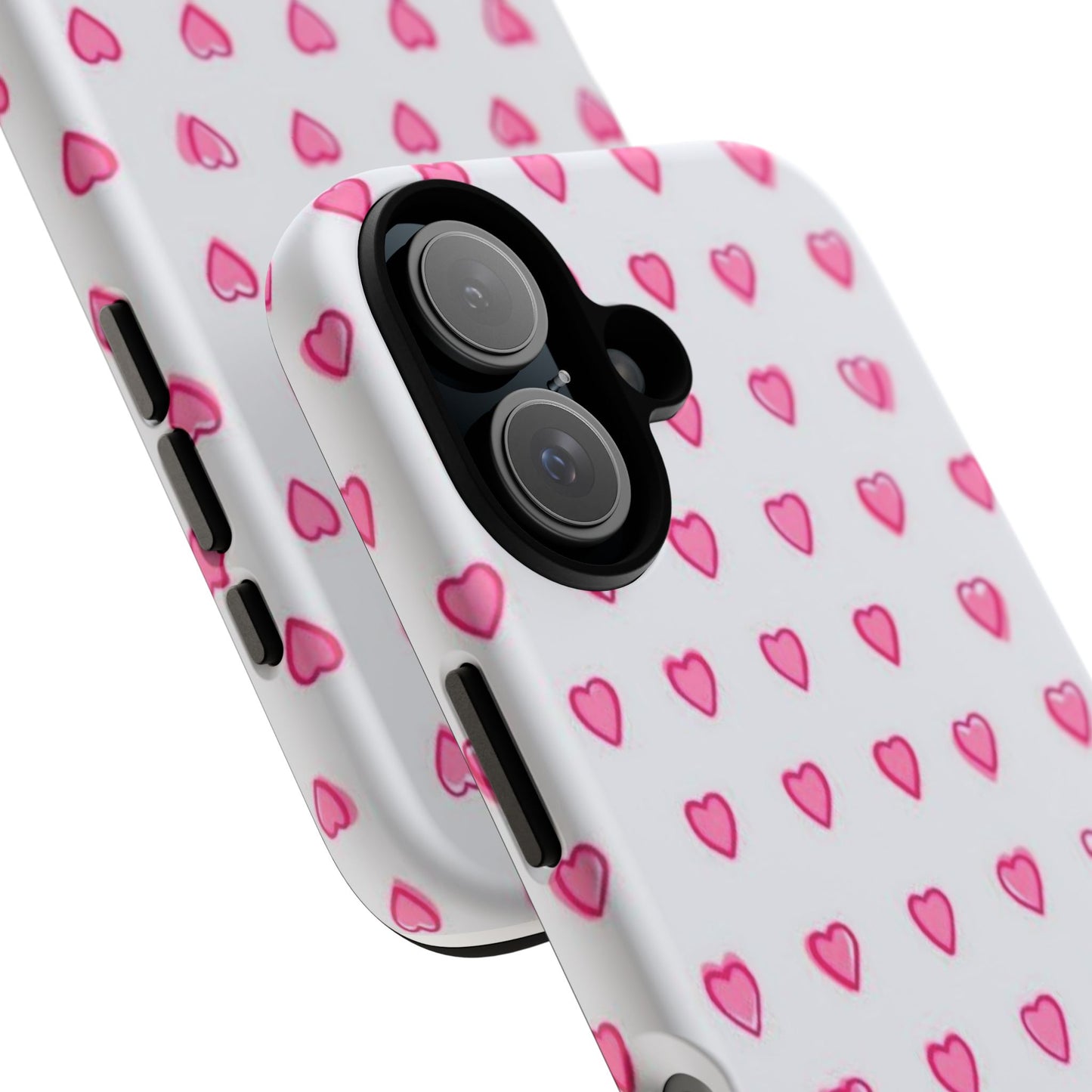 Pink Preppy Hearts Phone Case — Tough Cases