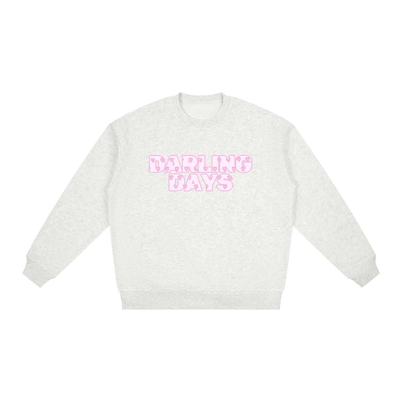 Pink Hearts Darling Oversized Crew