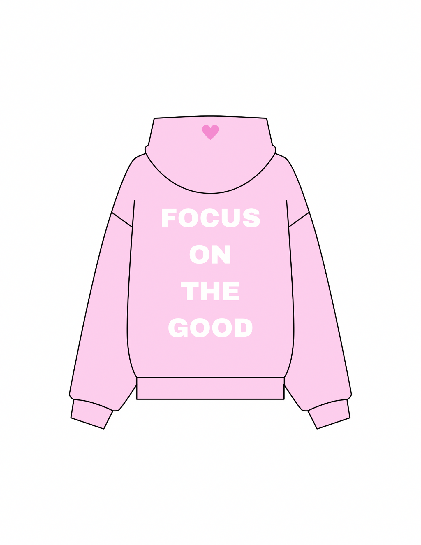 *SAMPLE SALE* Focus on the Good Hoodie in Bubblegum