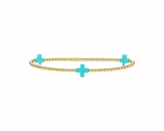 Heaven Bracelet (3 Cross) (Teal)