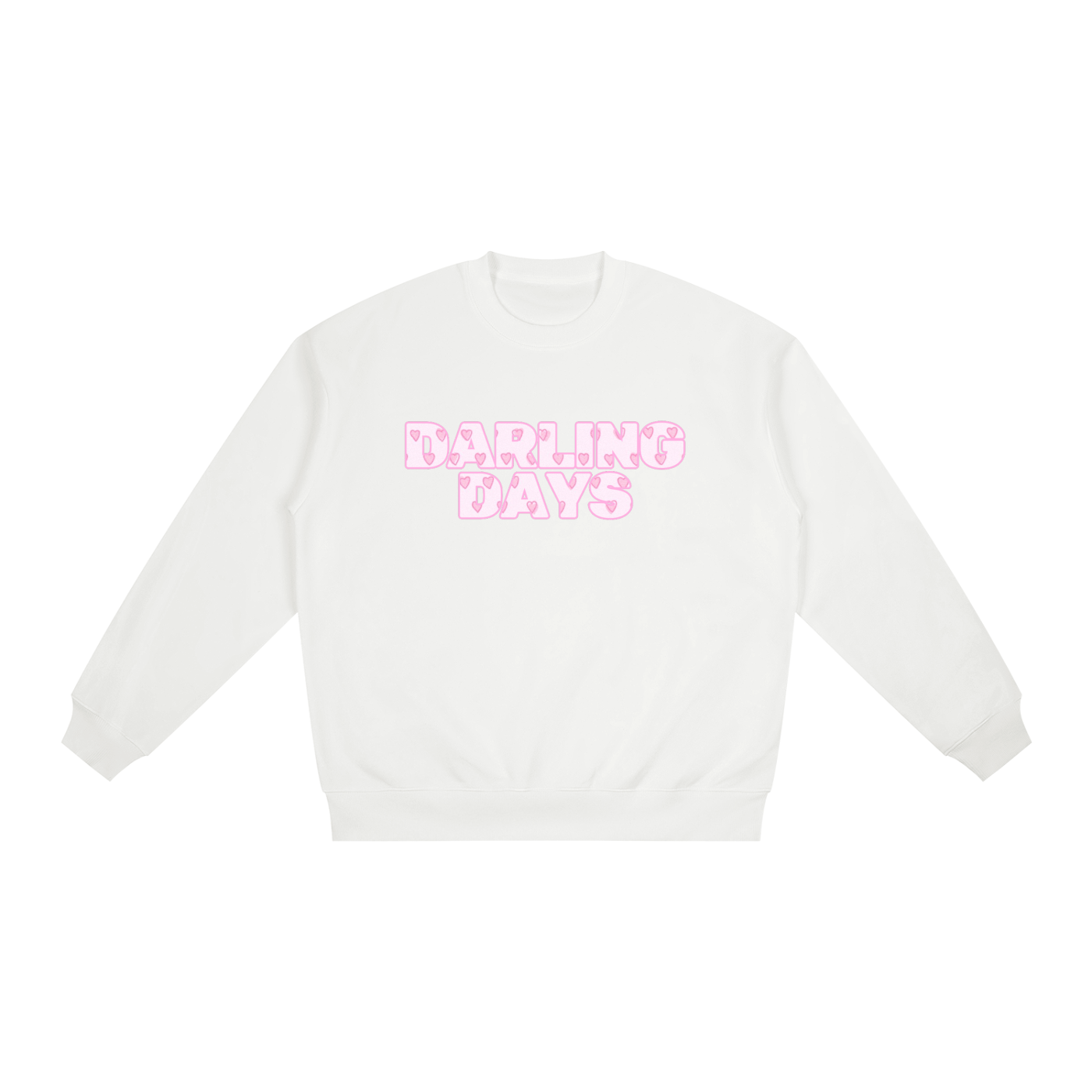Pink Hearts Darling Oversized Crew