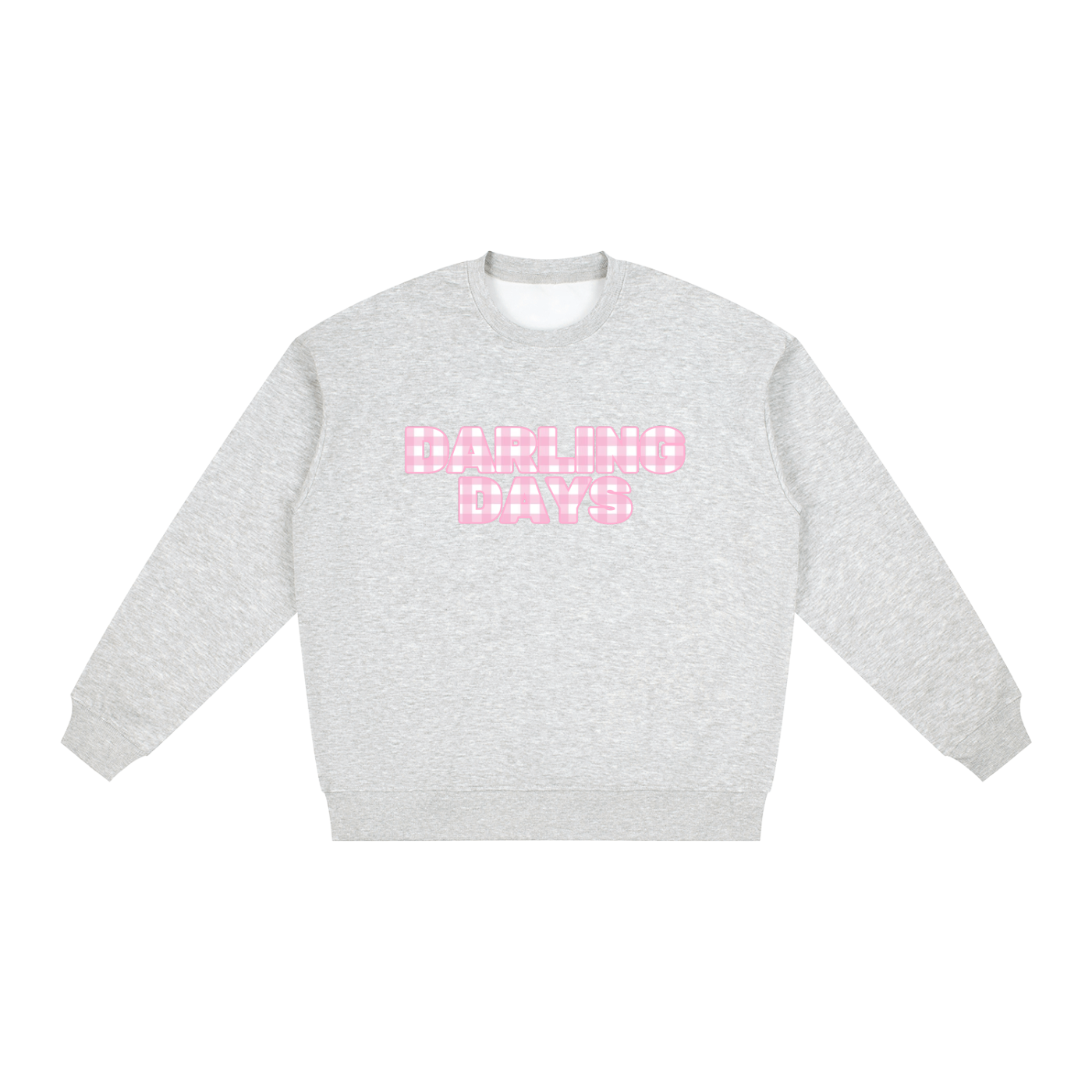 Darling Pink Check Crewneck