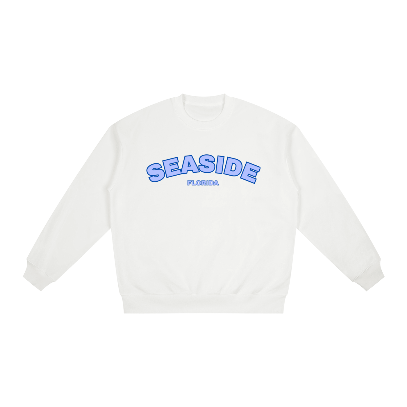 Blue Seaside Oversized Crew